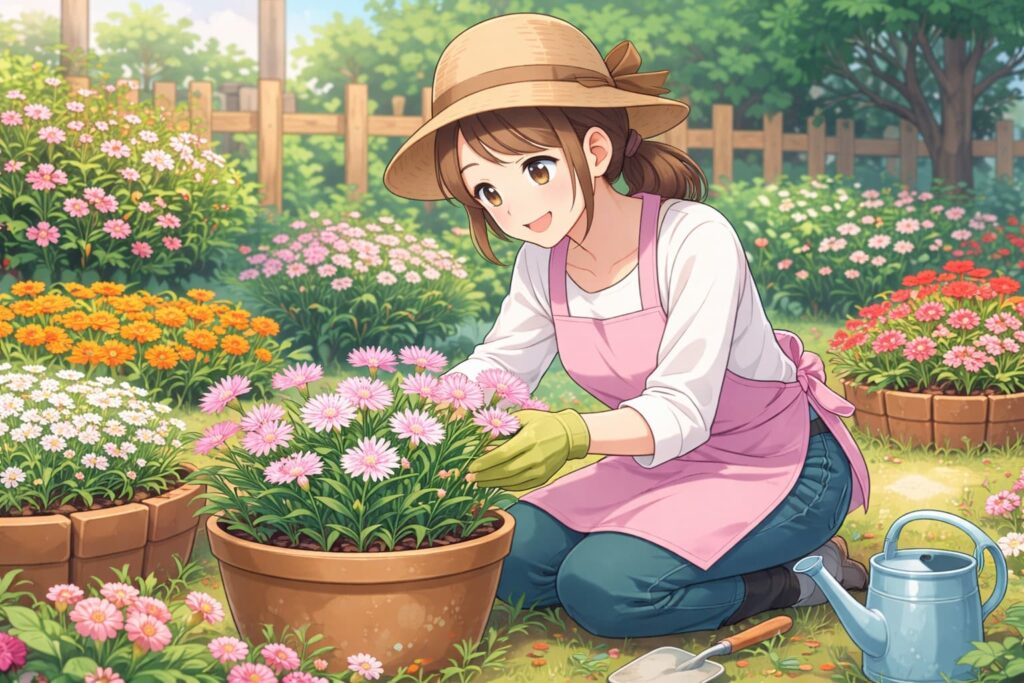 ナデシコは鉢植えを楽しむ花