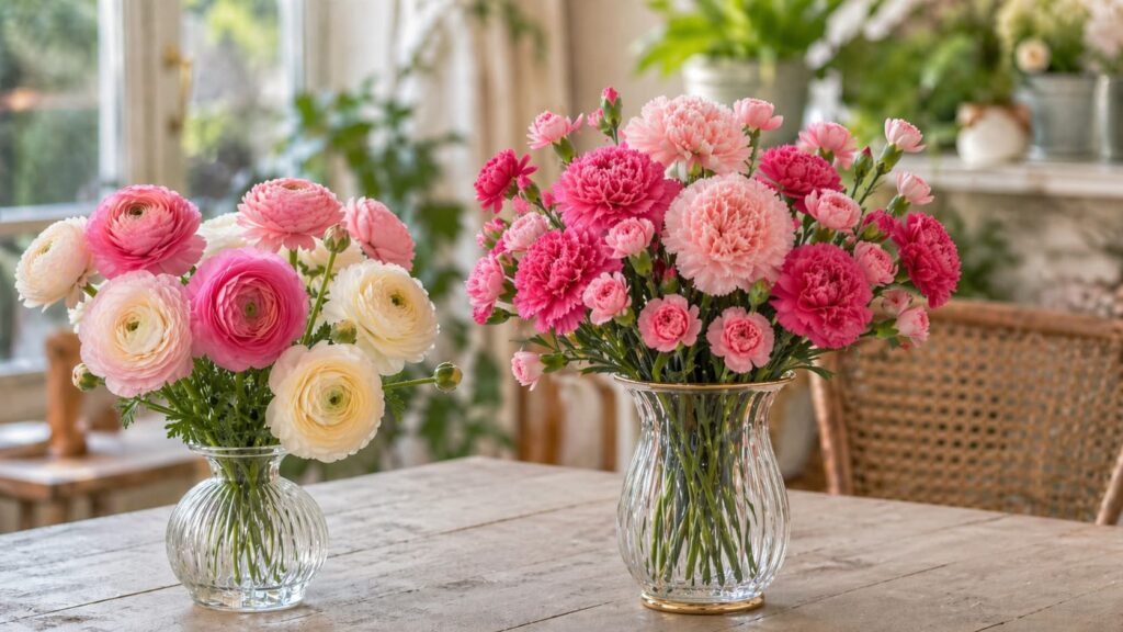 ラナンキュラスとカーネーションの違い